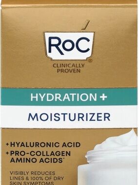 RoC Hydration+ Moisturizer, with Hyaluronic Acid and Collagen Proteins, 1.7oz